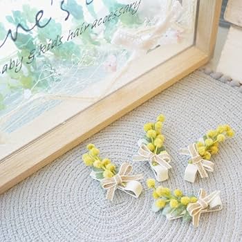 【ミモザ】ベビーヘアクリップ　キッズヘアクリップ　ヘアピン Amazon.co.jp: キッズ ヘアクリップ ヘアアクセサリー ヘアピン